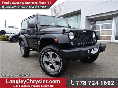 2016 Jeep Wrangler Sport LOCALLY DRIVEN  ONE OWNER & ACCIDENT FREE